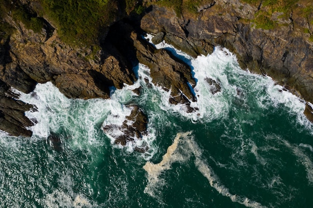 Vue de dessus de l'île