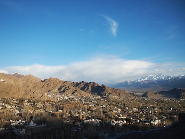 Vue de dessus sur leh ladakh, Inde