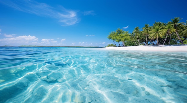 vue de dessus de la mer vue océanique eau bleu corail