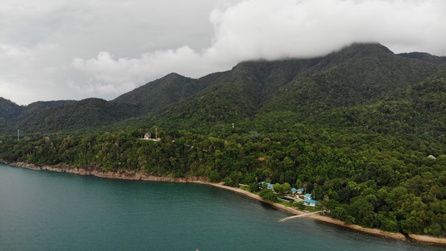 vue de dessus la mer.