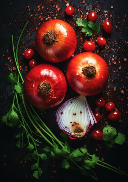 vue de dessus photo de légumes