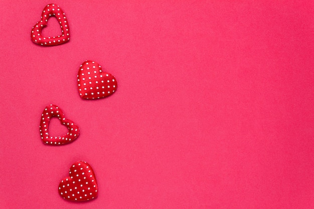 Vue de dessus Saint Valentin fond et décorations.