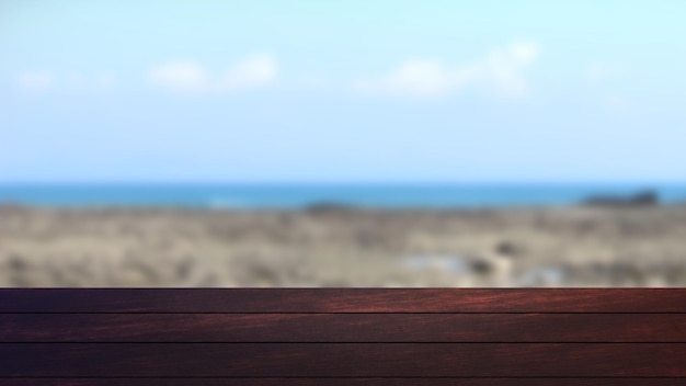 vue de dessus de table vide en bois texturé