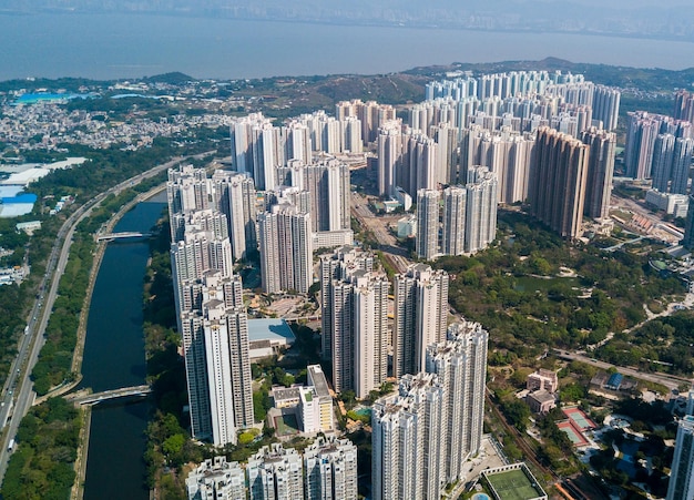 Vue de dessus de la ville de Hong Kong