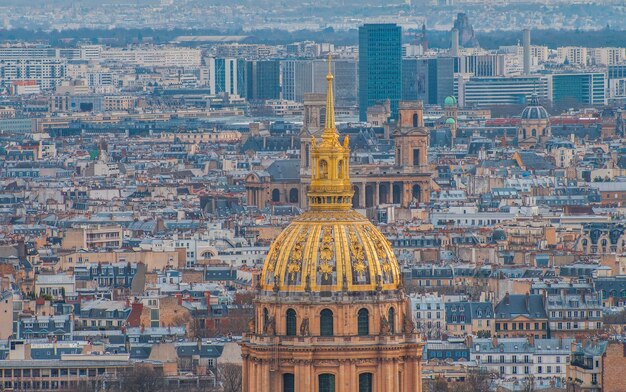 Vue de dessus de la ville de paris