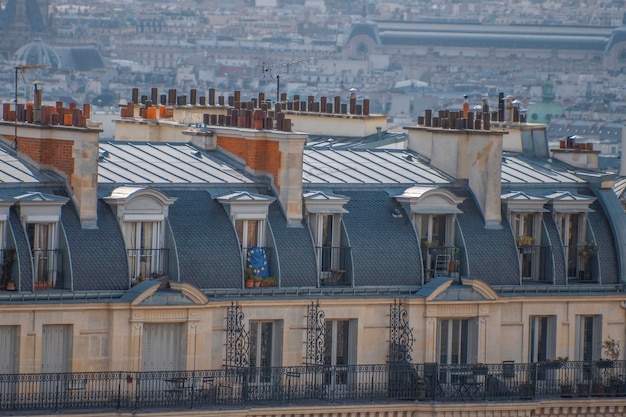 Photo vue de dessus de la ville de paris