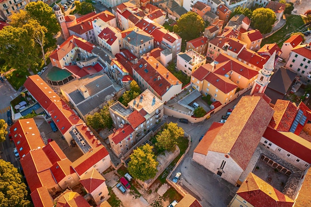 Vue de dessus de la Zadar Croatie