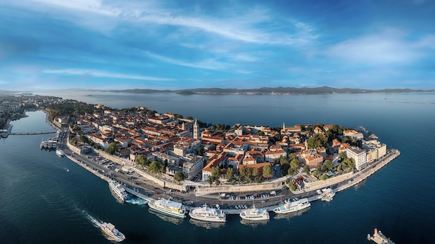 Vue de dessus de la Zadar Croatie