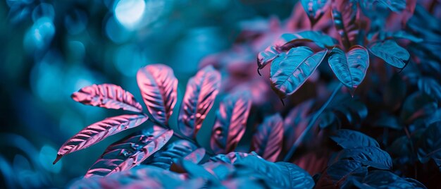 Une vue détaillée d'une plante avec des feuilles rouge et verte en évidence