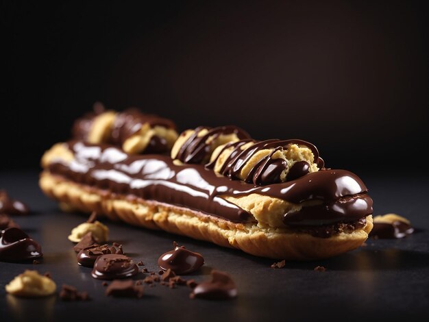 Vue de devant des délicieux chocolats sur fond sombre