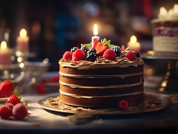 Vue de devant du concept de gâteau délicieux