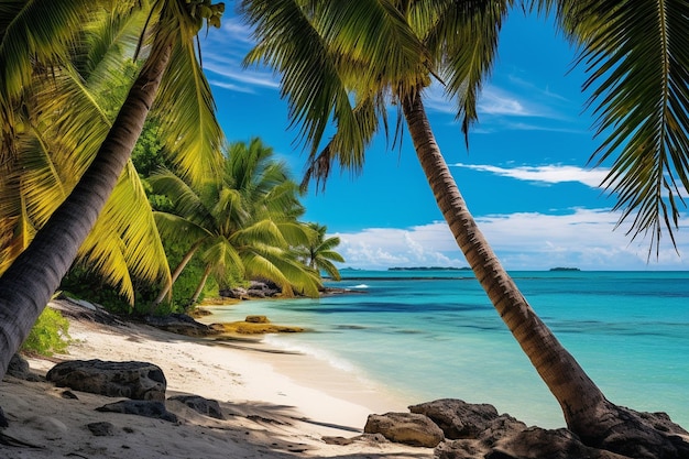 Vue de devant du magnifique paysage de la plage