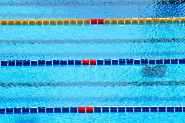 Photo vue directement au-dessus de la piscine