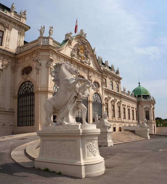 Vue du Belvedere, complexe de bâtiments historiques à Vienne, en Autriche