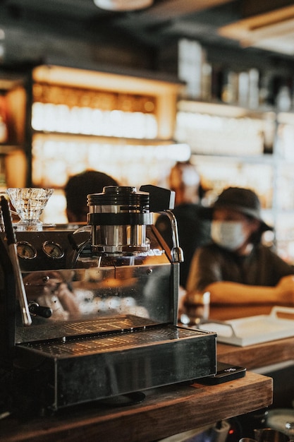 Photo vue du café dans la cuisine