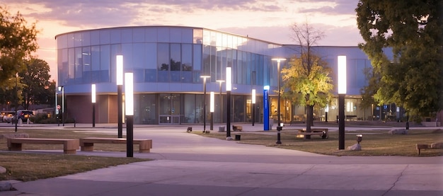 Une vue du campus du centre d'accueil de l'Université de Windsor sur la rue Wyandotte