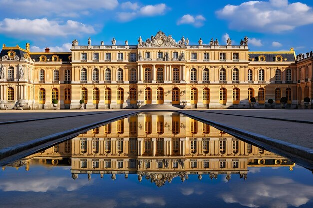 Vue du capitole ou de l'hôtel de ville est le palais de l'administration municipale de versailles AI GEnerated