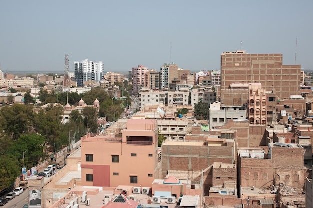 La vue du centre de Sukkur Pakistan