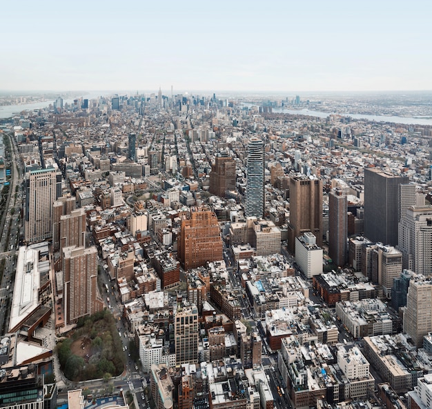 Vue du centre-ville de New York City Manhattan