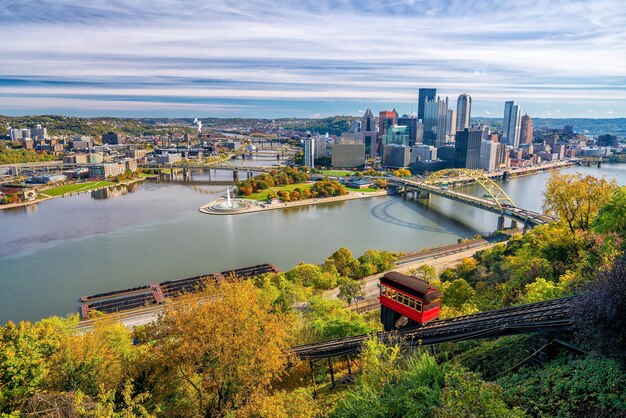 Photo vue du centre-ville de pittsburgh