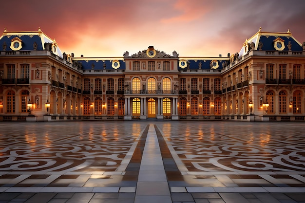 une vue du château de Versailles