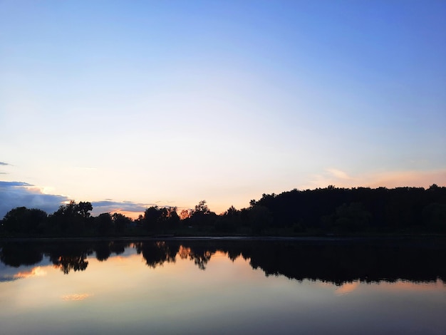 Vue du crépuscule au coucher du soleil