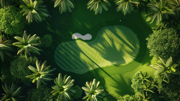 Vue du haut du terrain de golf