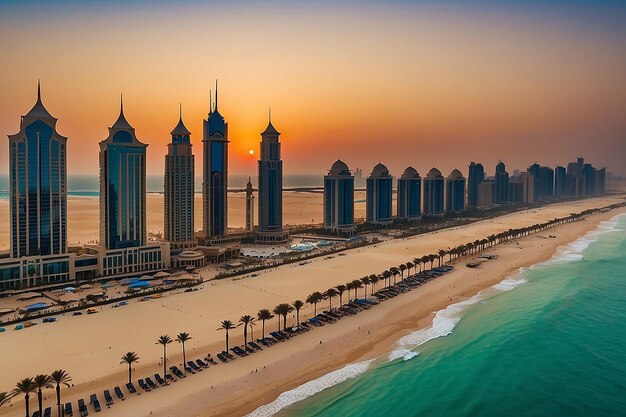 Vue du haut de la ville de Dubaï