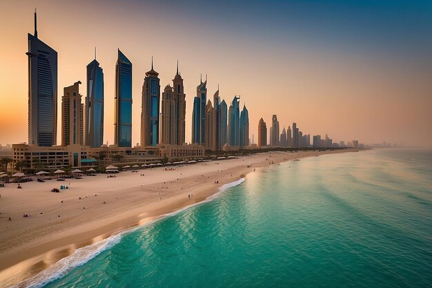 Vue du haut de la ville de Dubaï