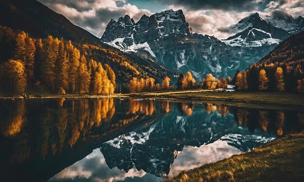 Vue du magnifique paysage des Alpes