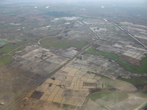 Vue du Myanmar depuis l'avion