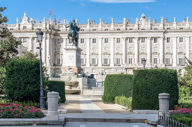 Vue du palais royal de Madrid Espagne