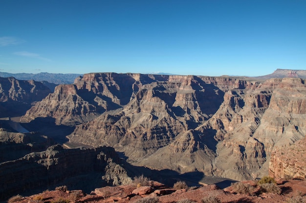 Photo vue du paysage dans le parc national du grand canyon aux états-unis