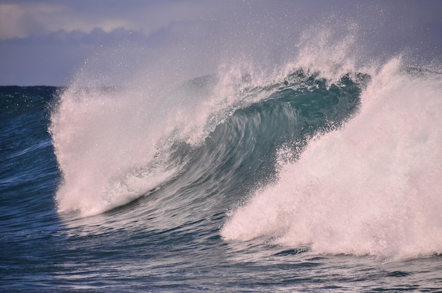 Vue du paysage marin de la tempête