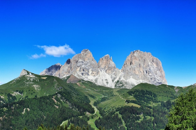 Photo vue du paysage rocheux contre le ciel bleu