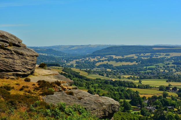 Photo vue du paysage sous un angle élevé contre le ciel