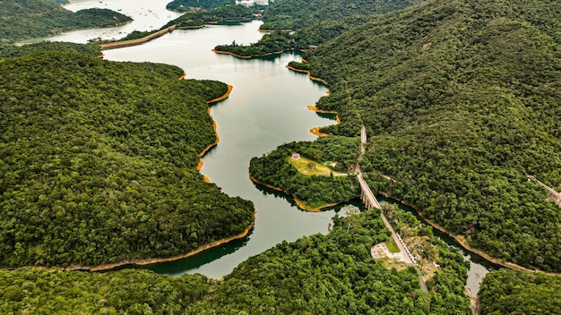 Vue du paysage sous un angle élevé