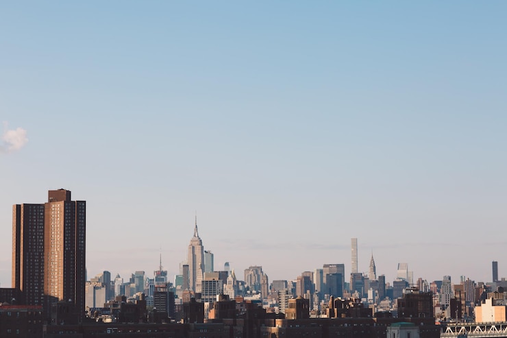 Photo vue du paysage urbain sur un ciel dégagé