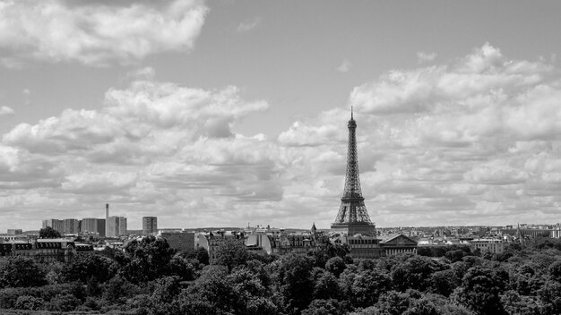 Photo vue du paysage urbain sur un ciel nuageux