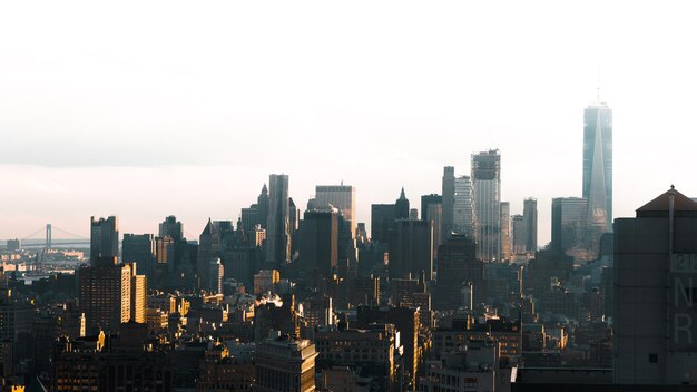 Photo vue du paysage urbain contre le ciel