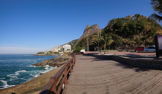 Vue du point de vue de Leblon dans la ville de Rio de Janeiro au Brésil