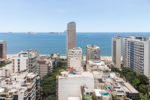 Photo vue du quartier d'ipanema à rio de janeiro