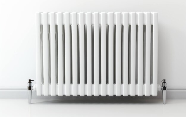 vue du radiateur sur fond blanc