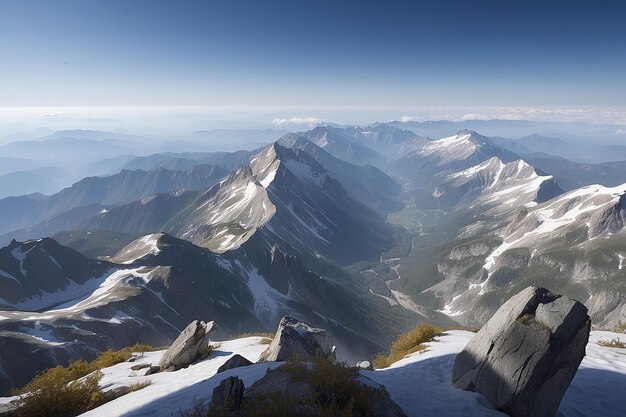 Vue du sommet de la montagne