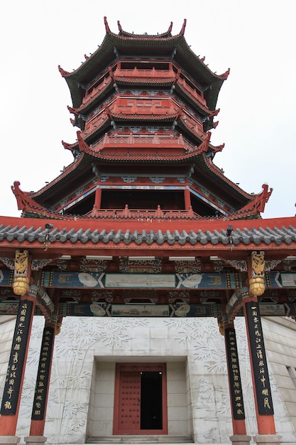 Photo vue du temple en bas angle