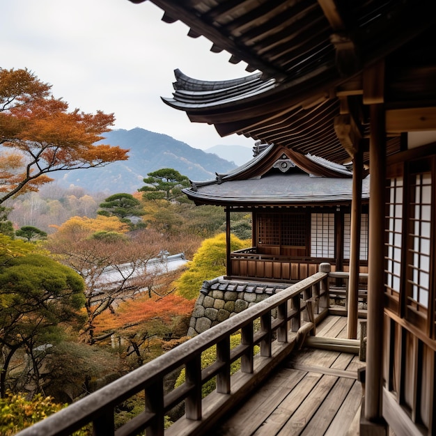 Vue du temple chinois