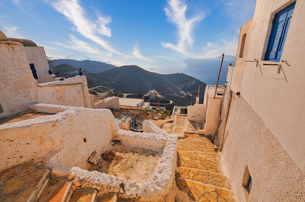 Vue du village de Chora sur l'île d'Anafi