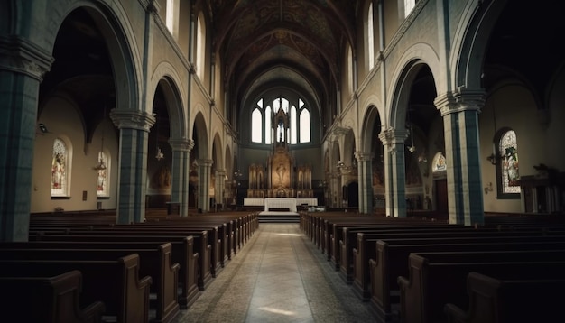 Vue des églises d'en haut Églises saintes Maison de Dieu À l'intérieur des églises Generative Ai