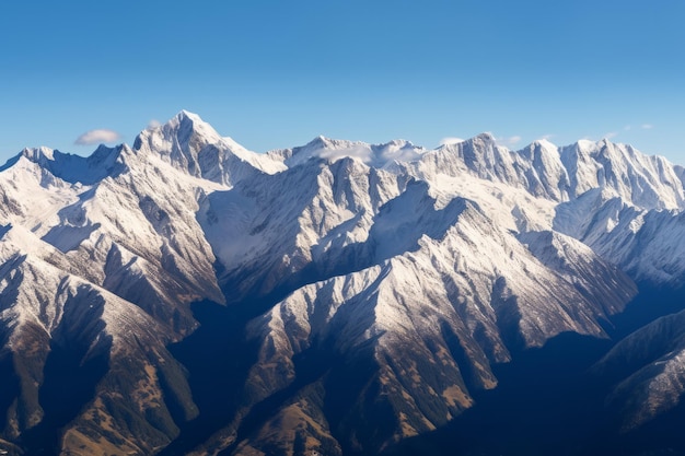 Une vue d'ensemble d'un magnifique paysage de montagne