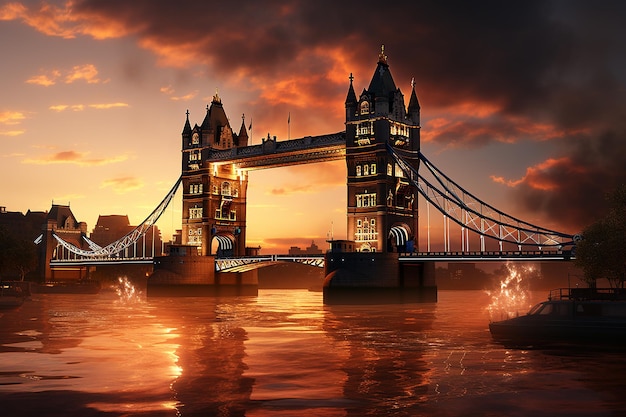 Vue époustouflante du Tower Bridge, une icône de Londres